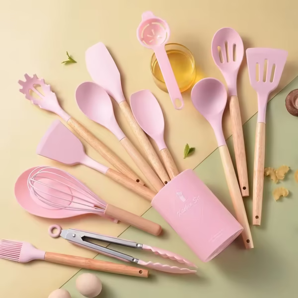 14Pcs Silicone Spoon Set